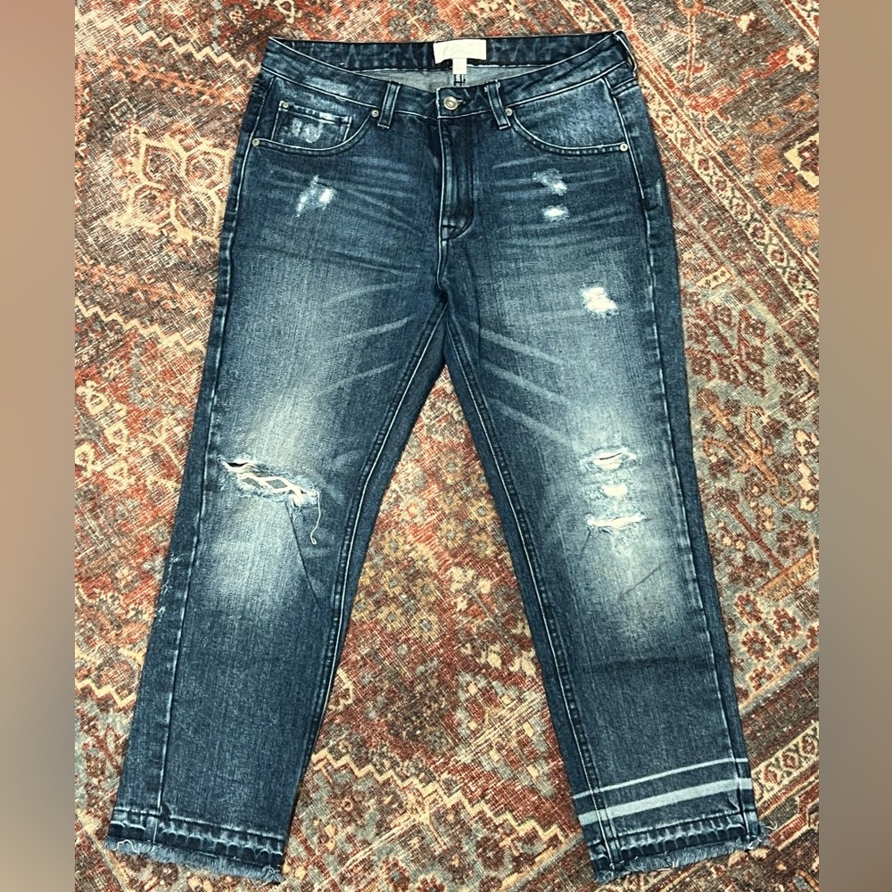 Ming, Mango Premium Distressed Jeans originally bought in Abuja Nigeria.